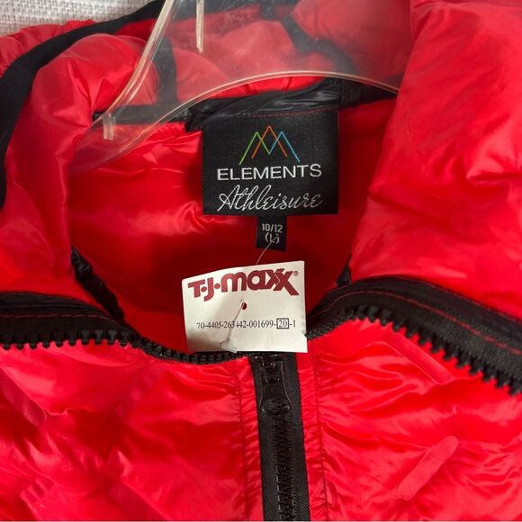 New Elements Athleisure Jacket Size 10-12 Hooded Zip Up Lightweight Quilted - Picture 10 of 11